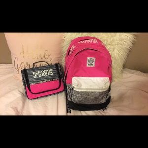 Victoria's Secret PINK backpack & toiletries case